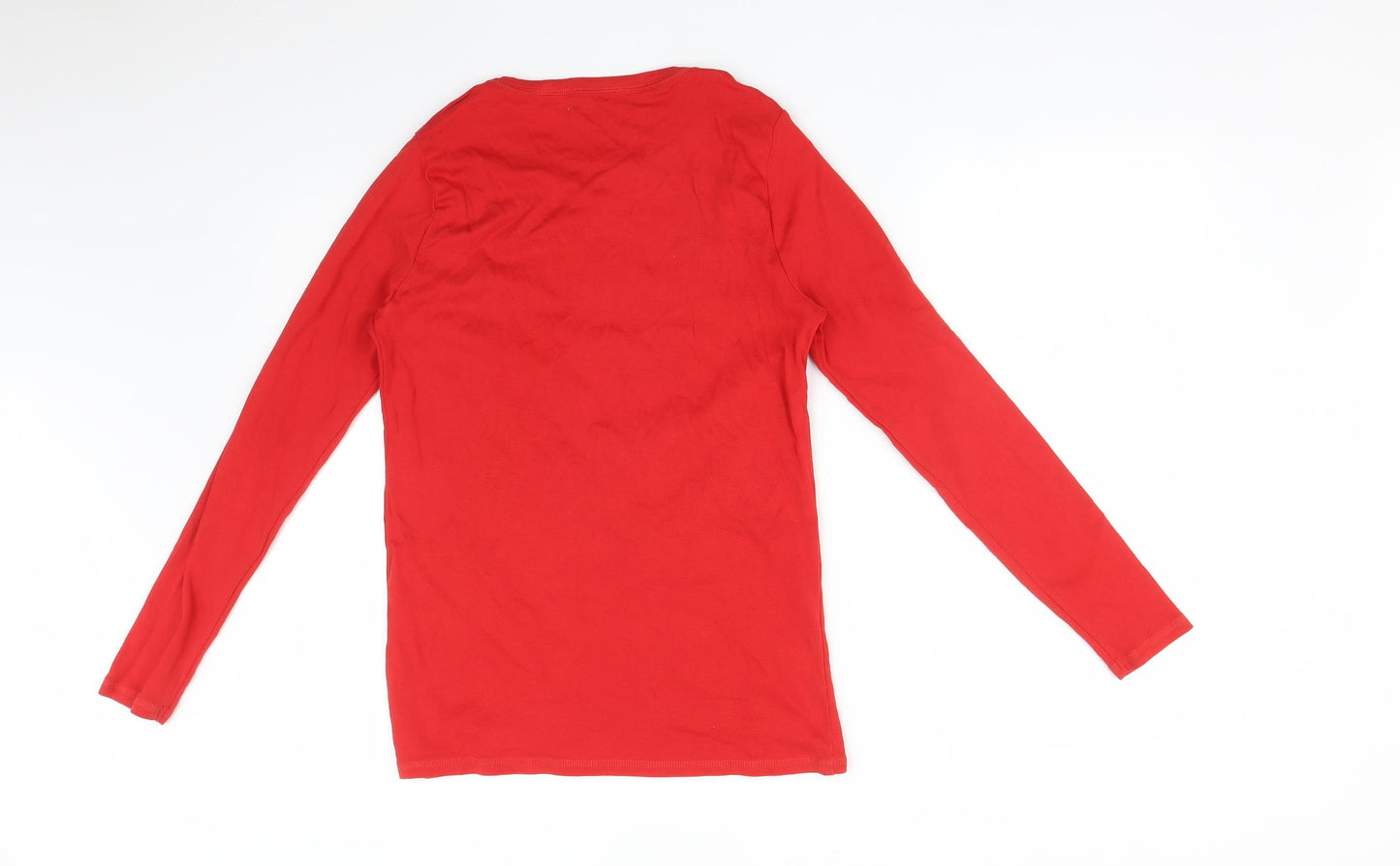 M&S Womens Red   Basic T-Shirt Size 14