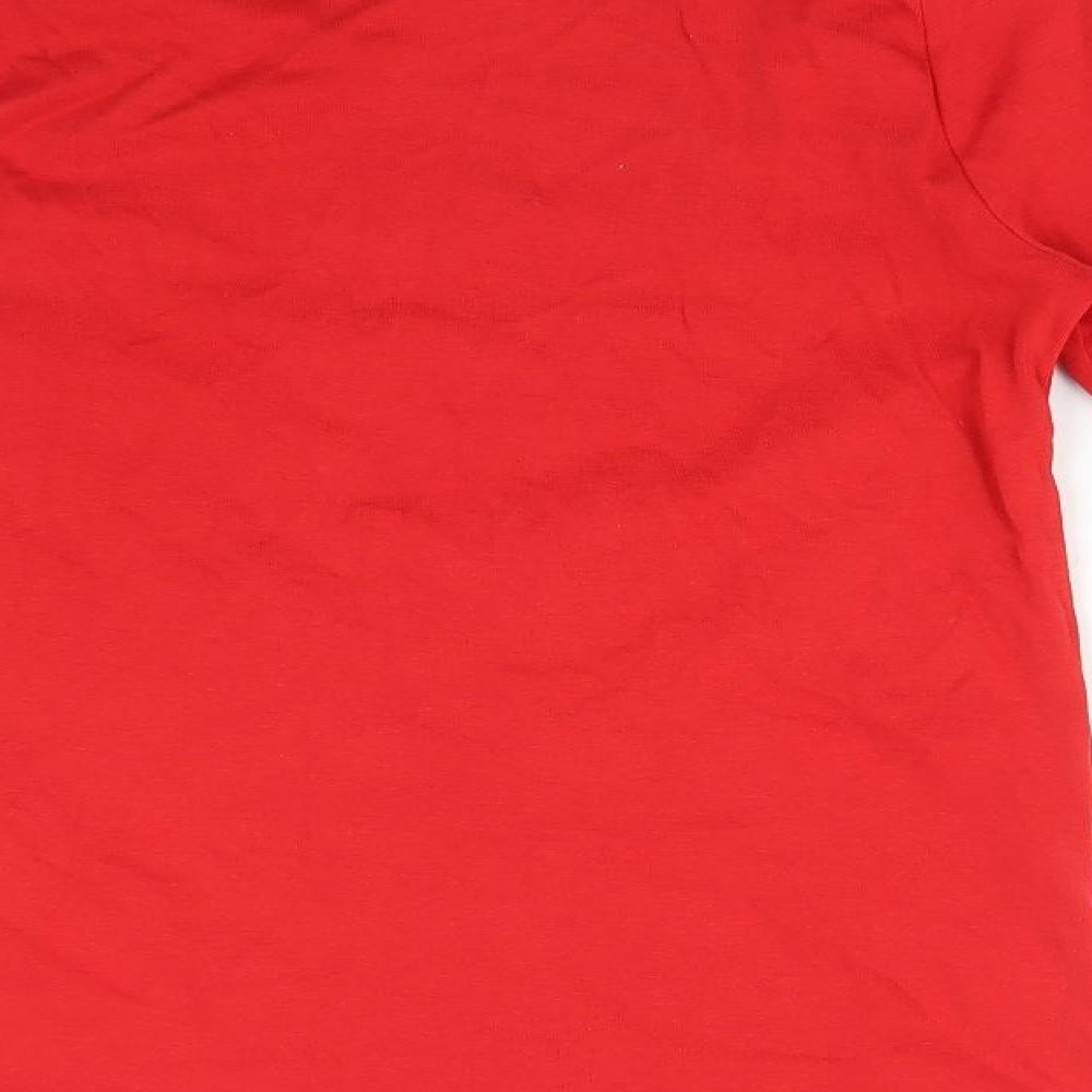 M&S Womens Red   Basic T-Shirt Size 14