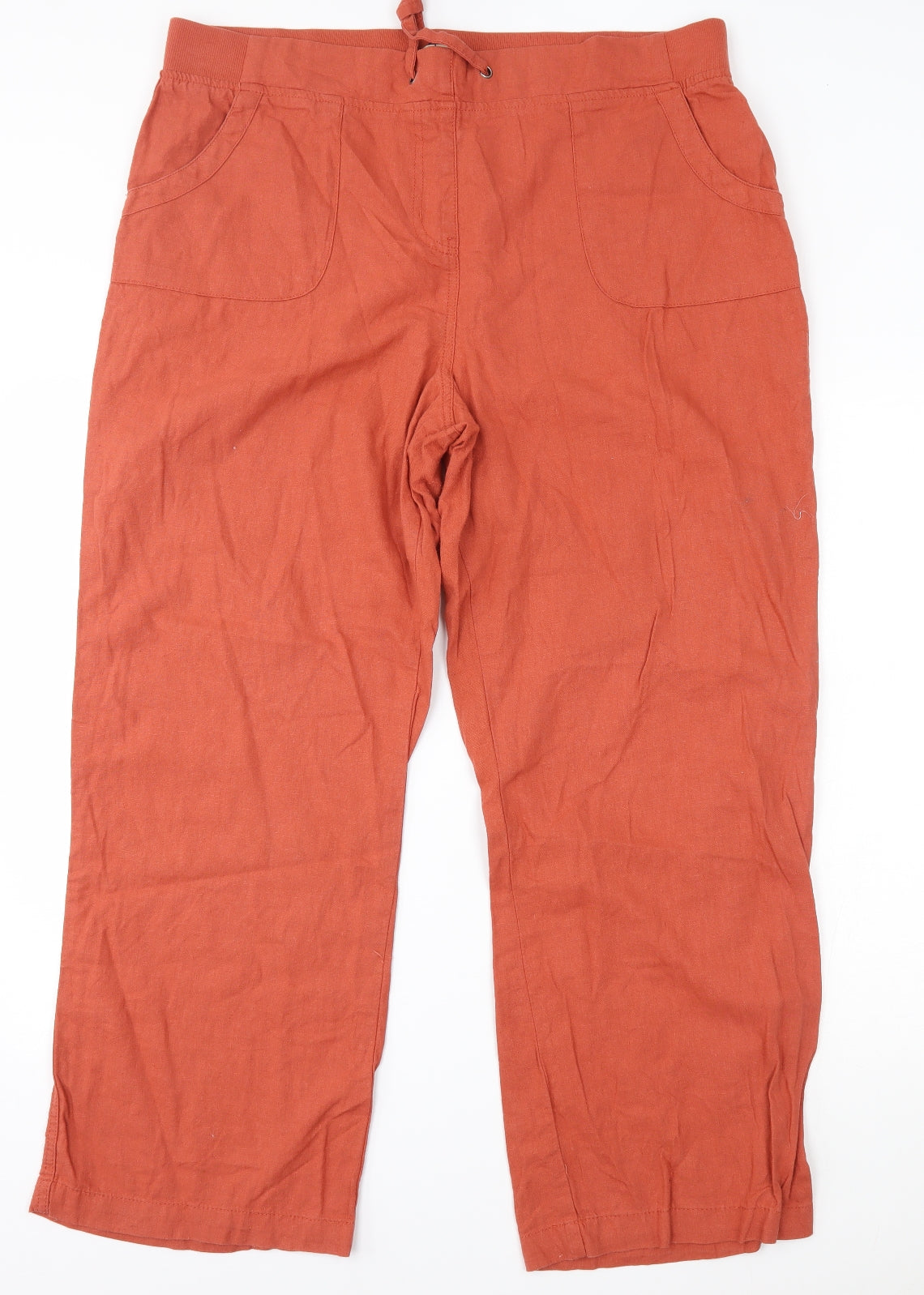 M&Co Womens Orange   Trousers  Size 20 L29 in -