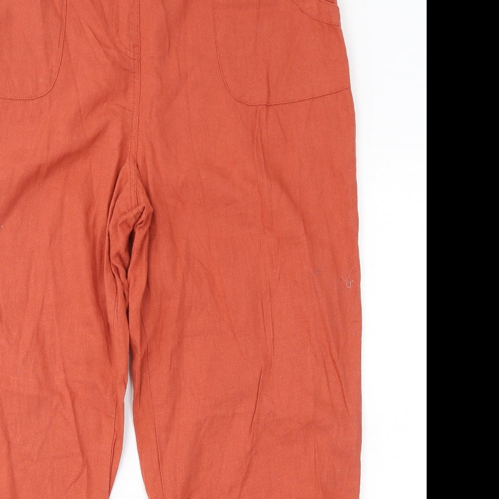 M&Co Womens Orange   Trousers  Size 20 L29 in -