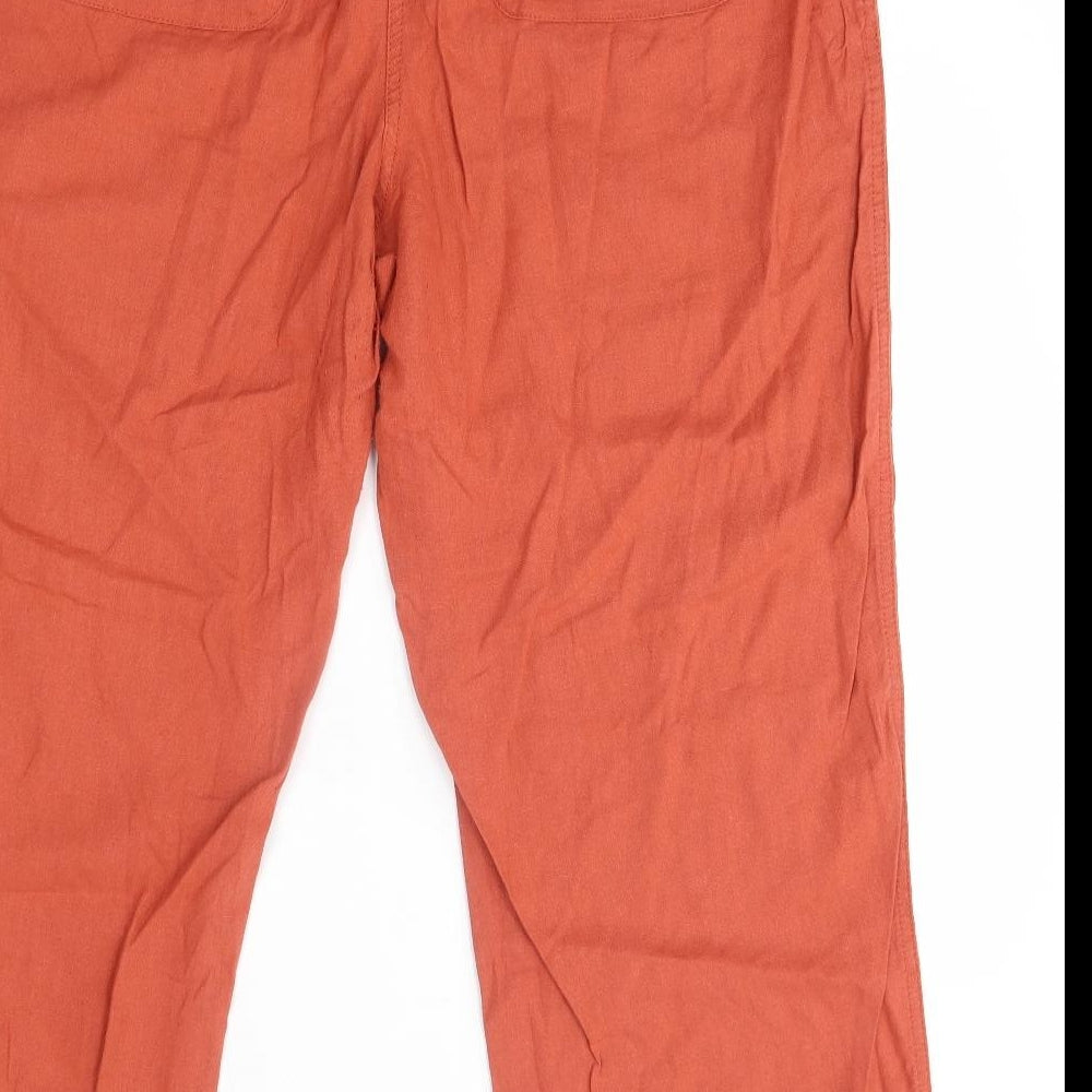 M&Co Womens Orange   Trousers  Size 20 L29 in -