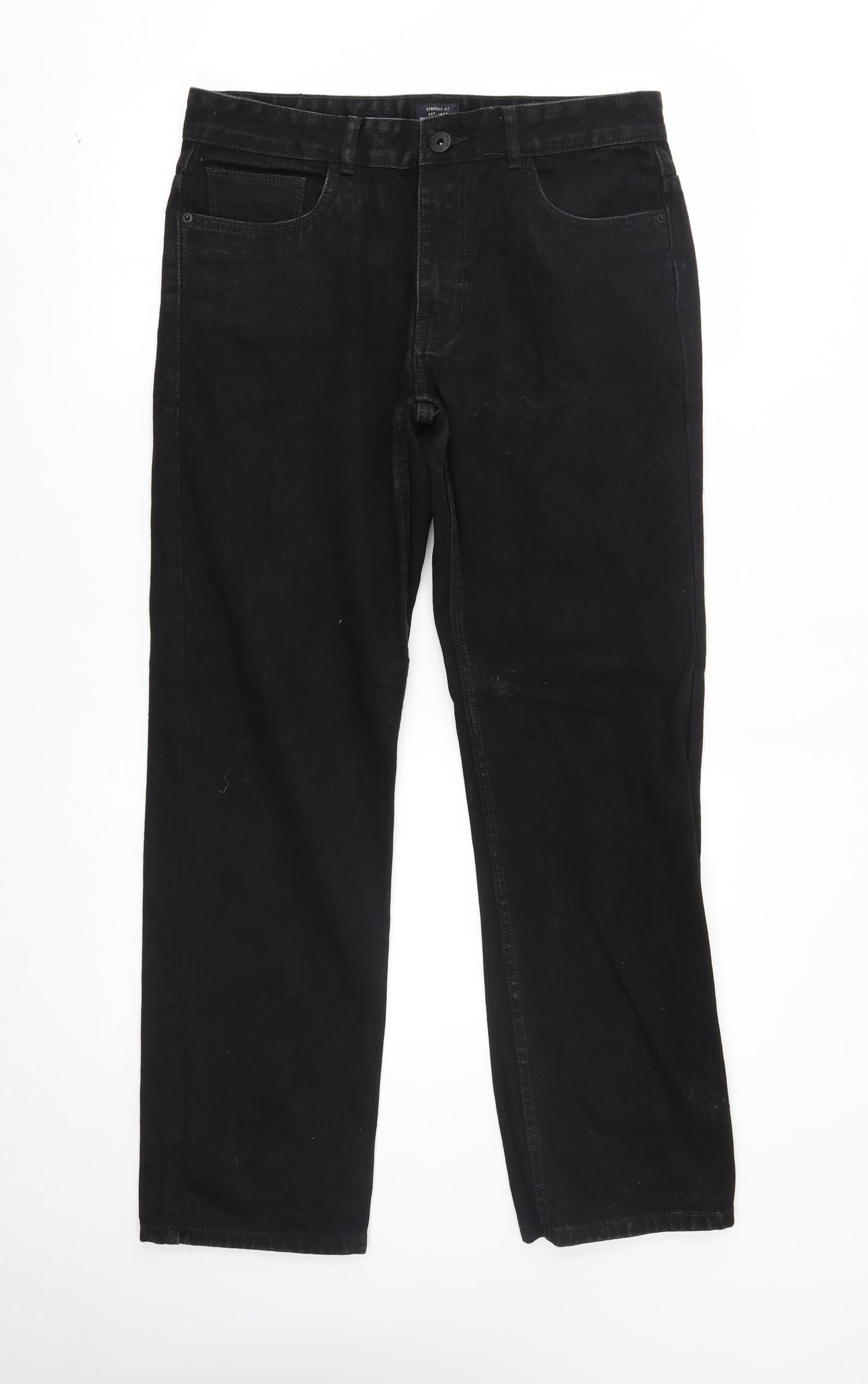 Matalan Mens Black   Straight Jeans Size 32 L30 in