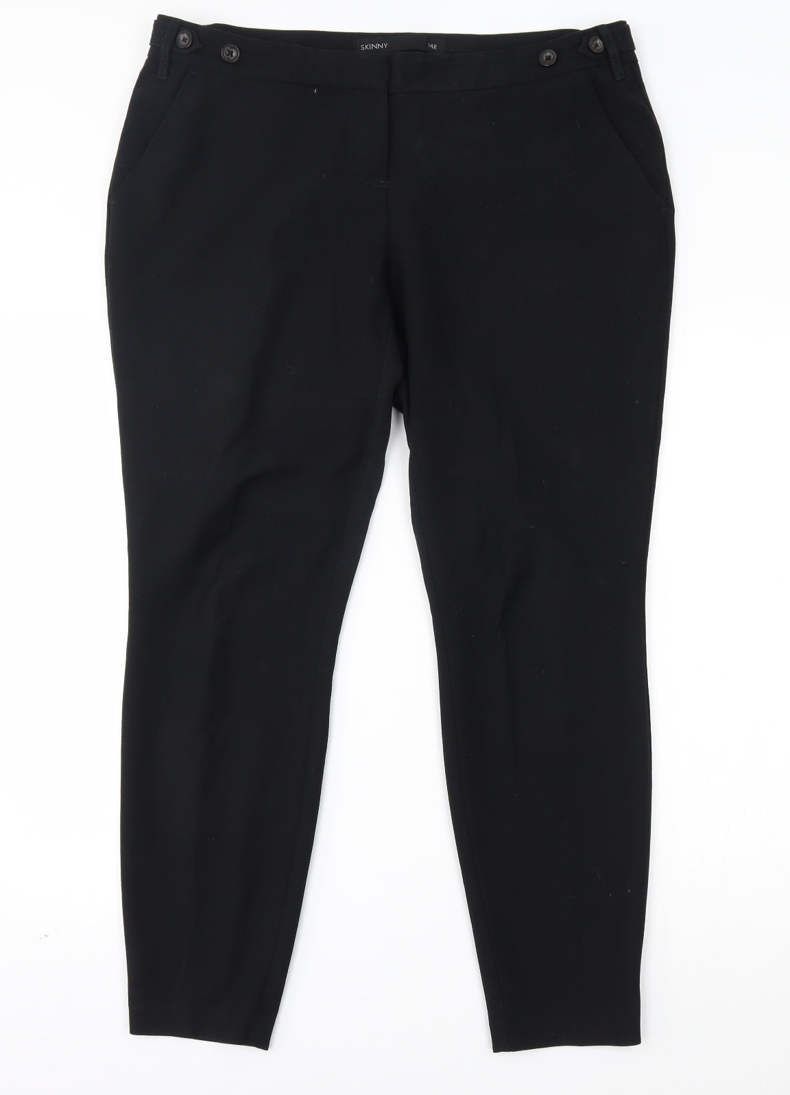 NEXT Womens Black   Trousers  Size 14 L28 in - skinny fit
