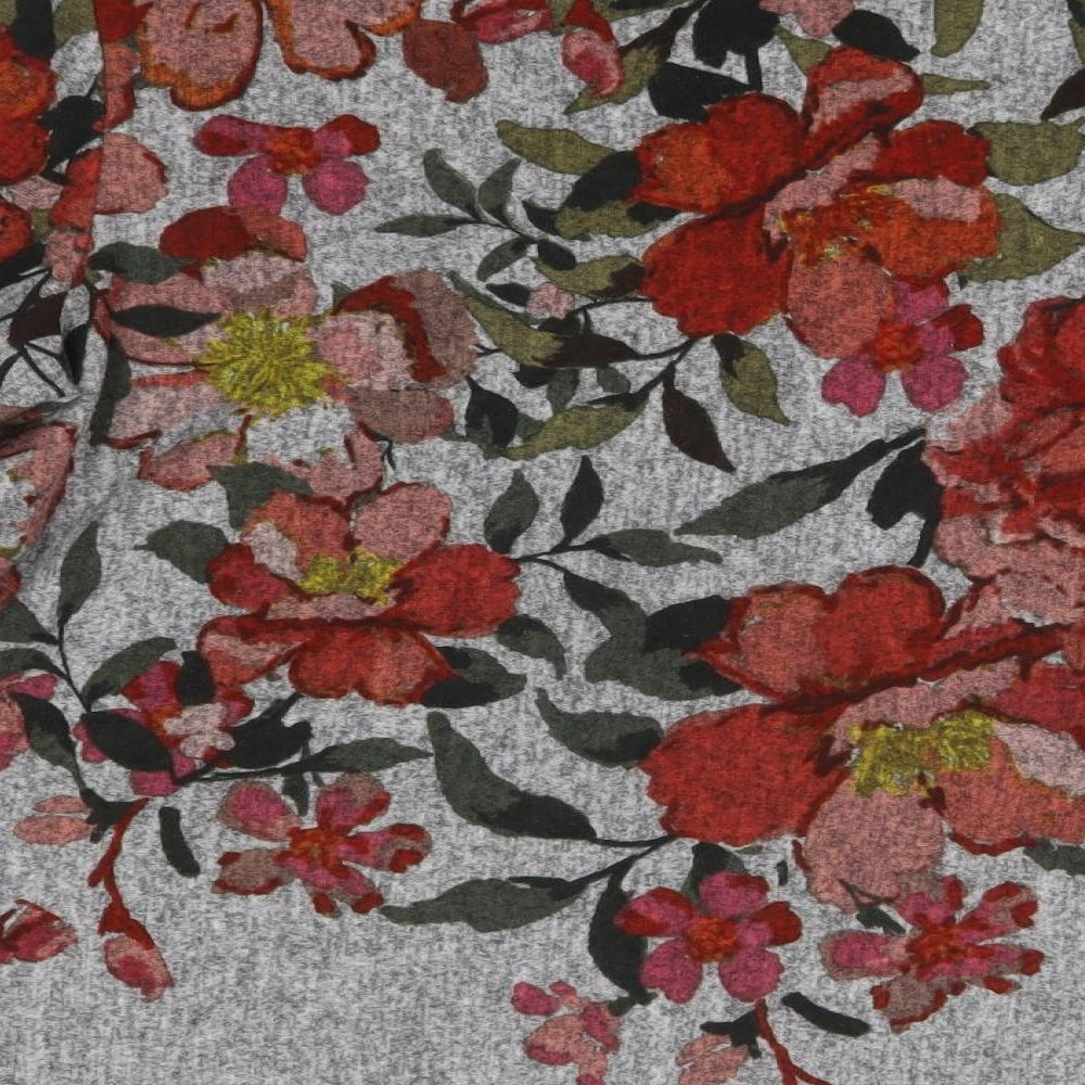 Nutmeg Womens Grey Floral  Pullover Jumper Size 16