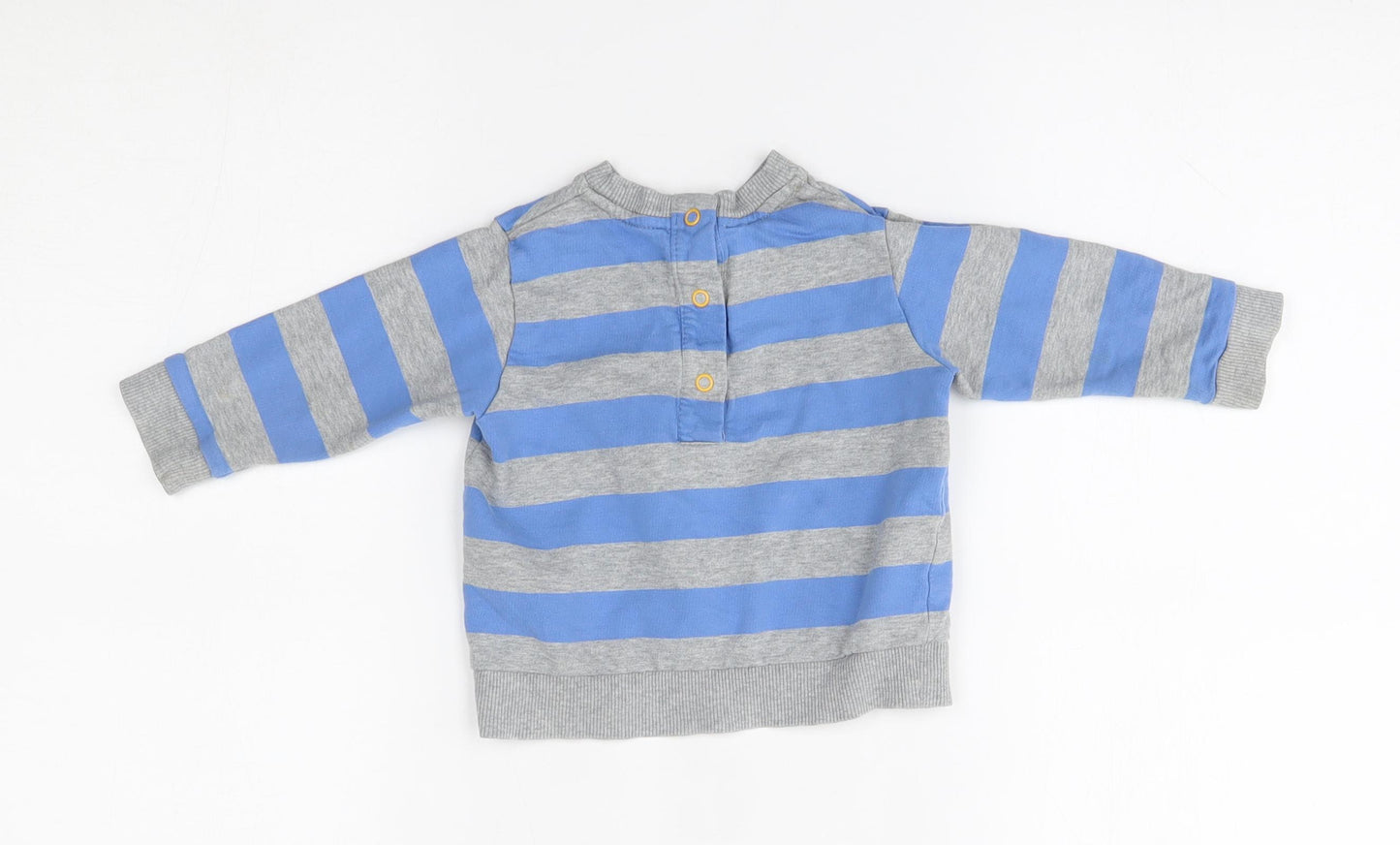 M&S Baby Grey Striped  Pullover Jumper Size 6-9 Months
