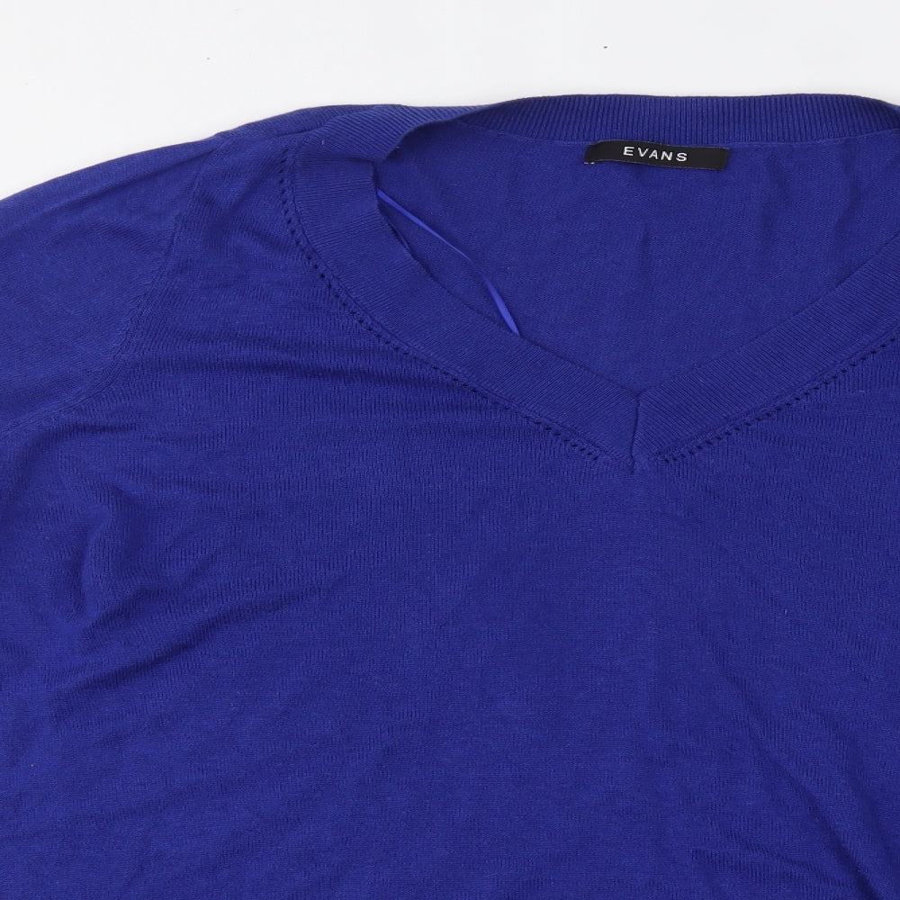 Evans Womens Blue   Pullover Jumper Size 20