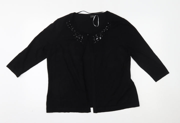 Your Sixth Sense Womens Black   Cardigan Jumper Size L