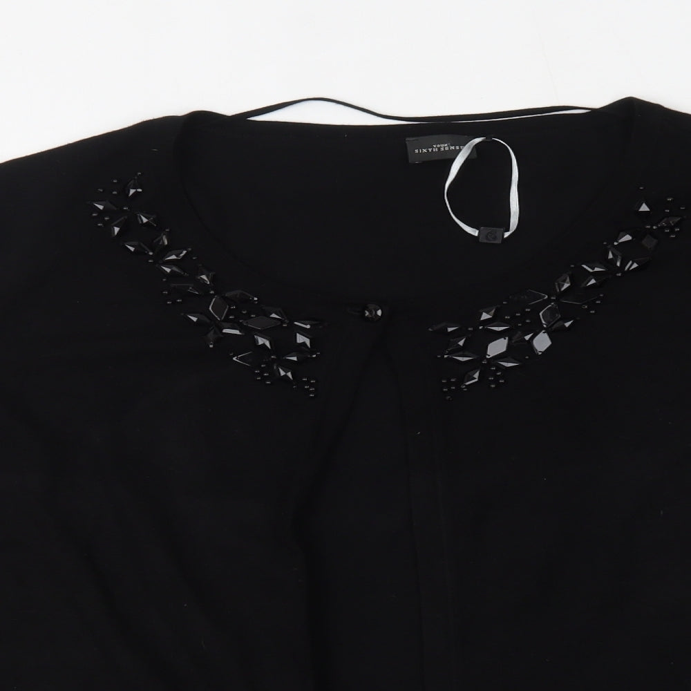 Your Sixth Sense Womens Black   Cardigan Jumper Size L