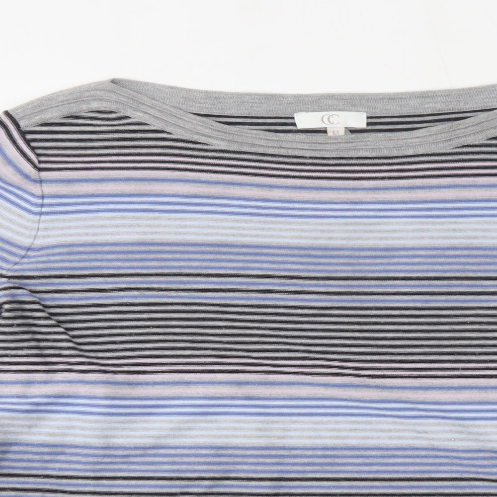 cc Womens Blue Striped  Pullover Jumper Size M