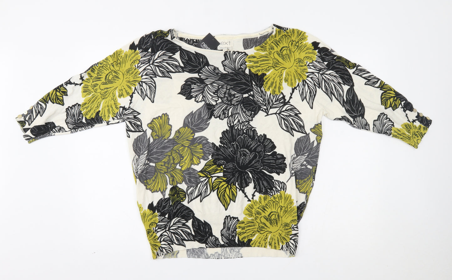 NEXT Womens Beige Floral  Pullover Jumper Size 22