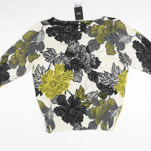 NEXT Womens Beige Floral  Pullover Jumper Size 22