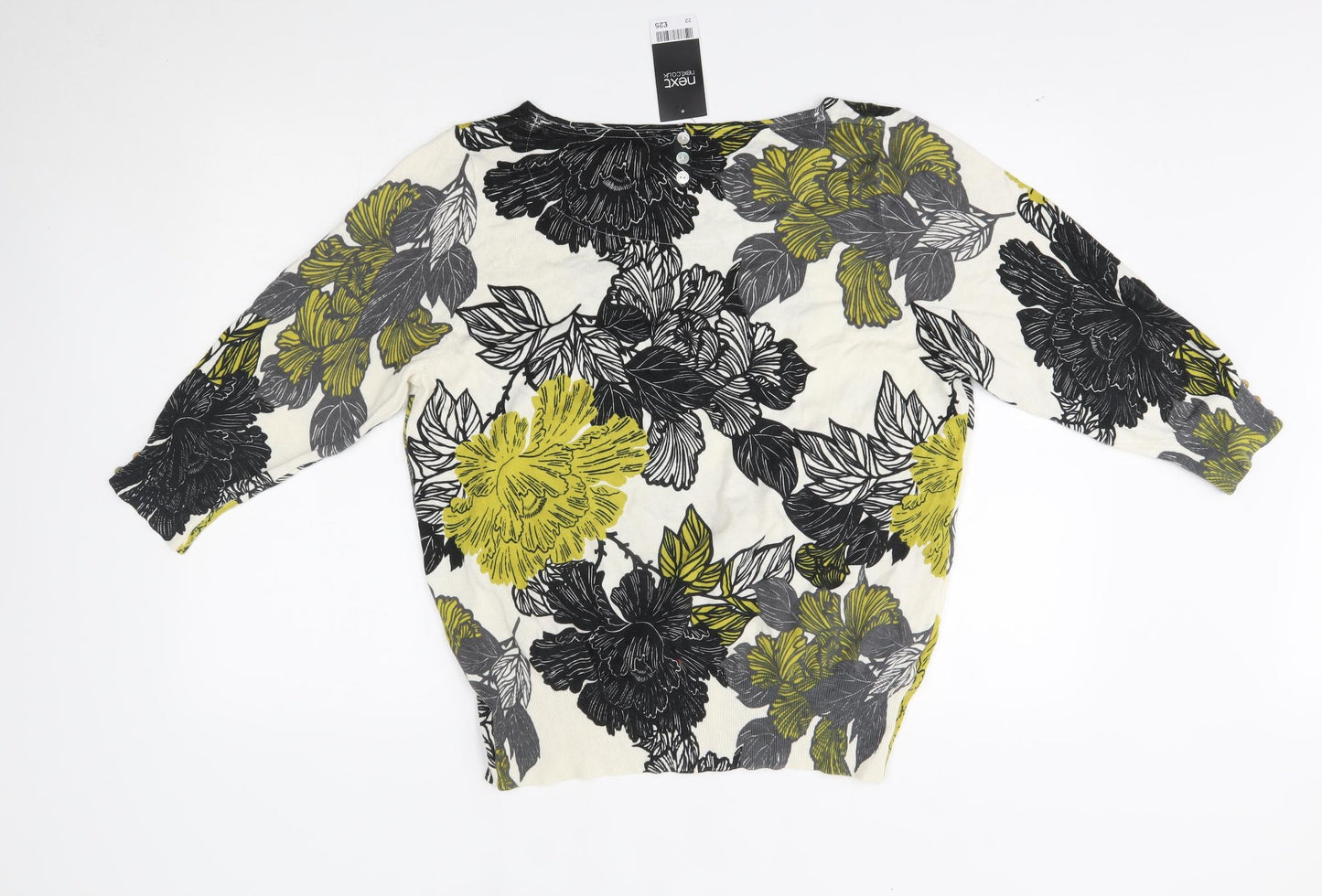 NEXT Womens Beige Floral  Pullover Jumper Size 22