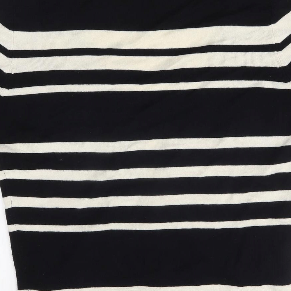george' Womens Black Striped  Cardigan Jumper Size 12