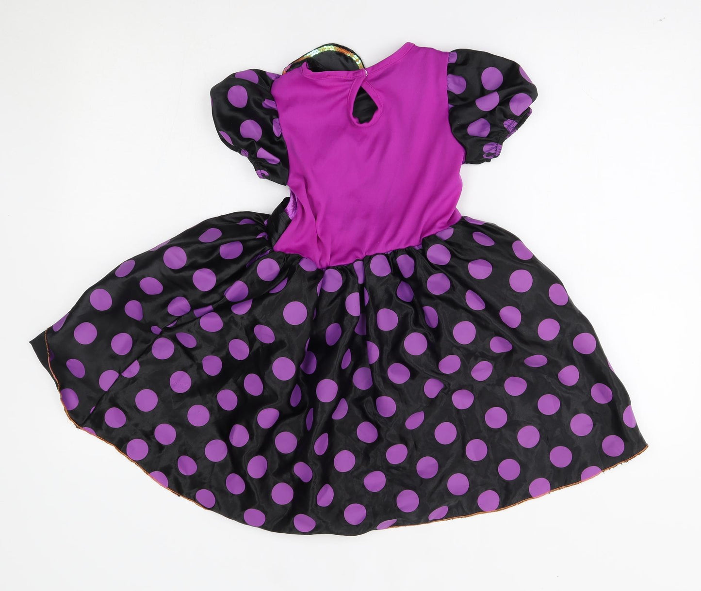 F&F Girls Purple Polka Dot  Ball Gown  Size 5-6 Years  - disney