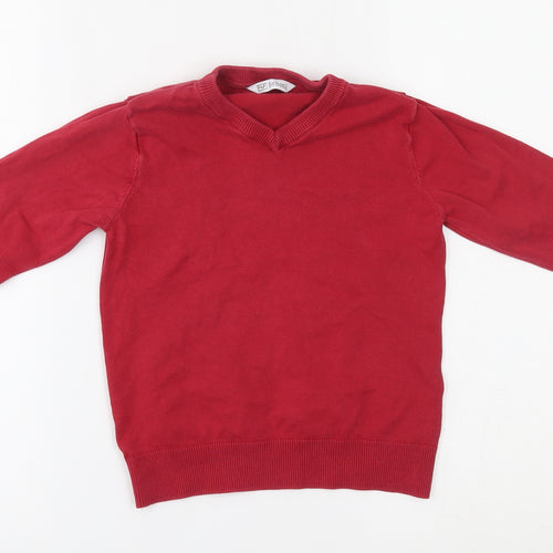 F&F Girls Red   Pullover Jumper Size 5-6 Years