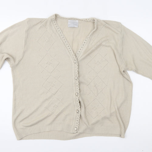 In stitches Womens Beige   Cardigan Jumper One Size