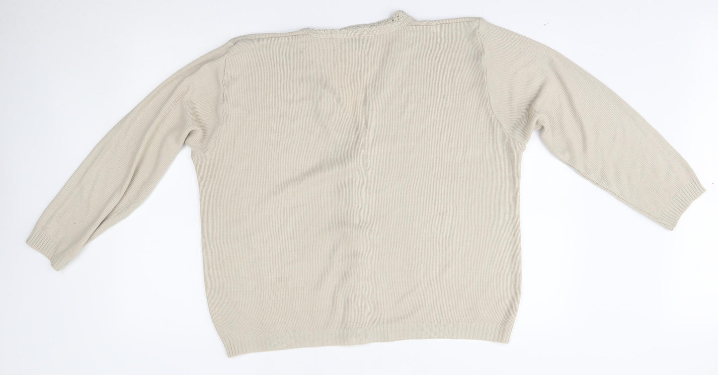 In stitches Womens Beige   Cardigan Jumper One Size