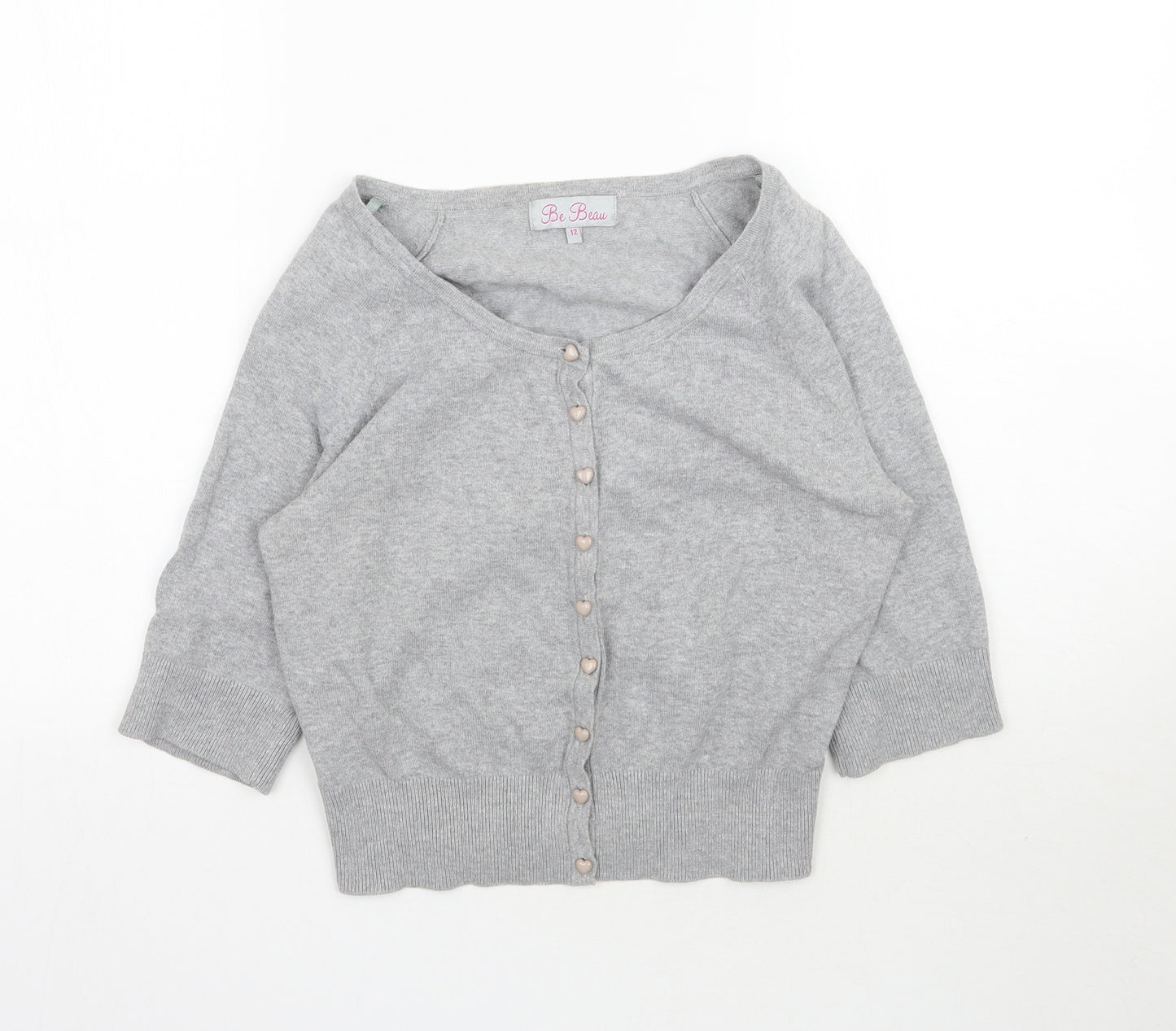 Matalan Womens Grey  Knit Cardigan Jumper Size 12