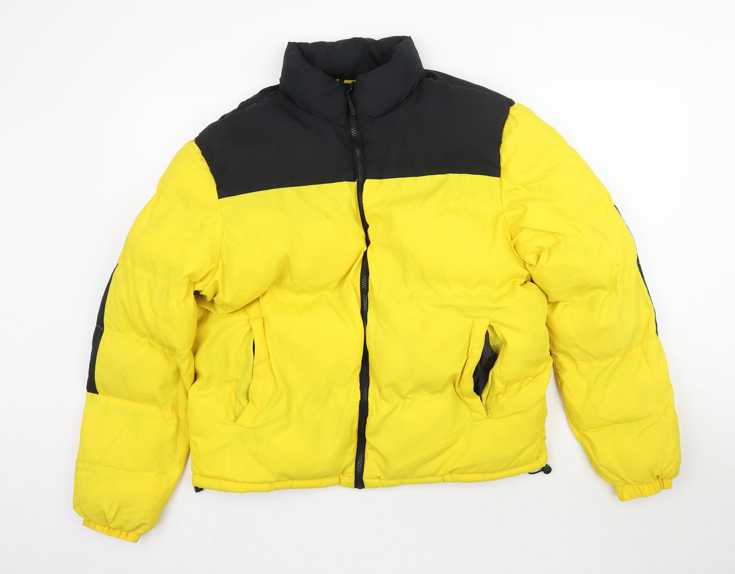Brave Soul Mens Yellow   Puffer Jacket Coat Size XL