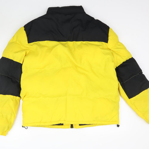 Brave Soul Mens Yellow   Puffer Jacket Coat Size XL