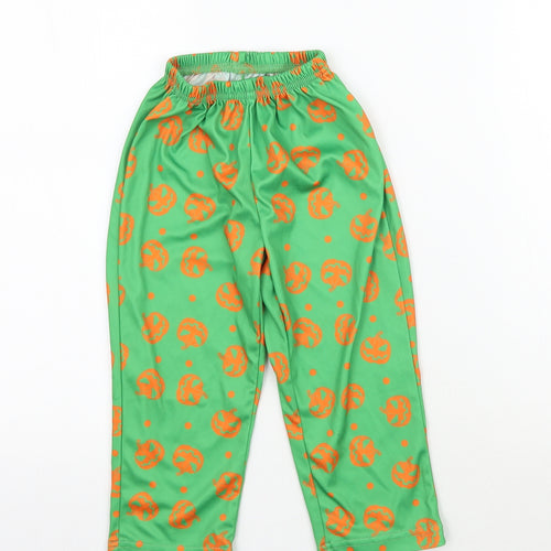Morrisons Boys Green    Trousers Size 2-3 Years - Halloween Pumpkin