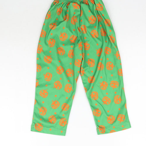 Morrisons Boys Green    Trousers Size 2-3 Years - Halloween Pumpkin
