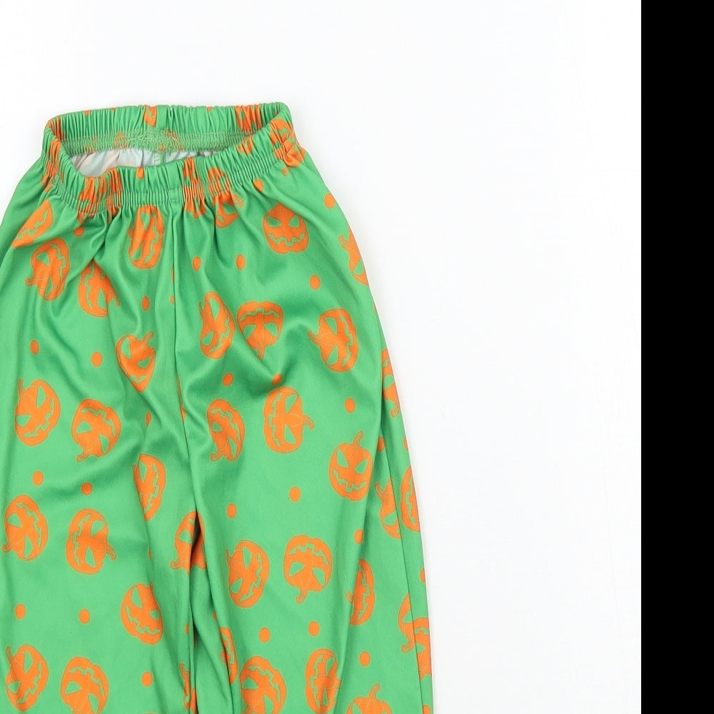 Morrisons Boys Green    Trousers Size 2-3 Years - Halloween Pumpkin
