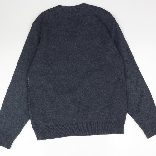 Cavallio Mens Blue  Knit Pullover Jumper Size S