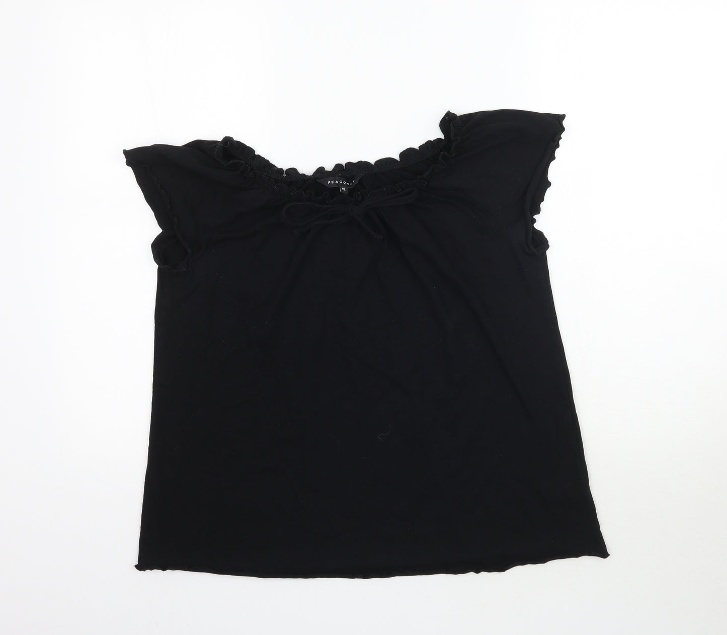 Peacocks Womens Black   Basic Blouse Size 12
