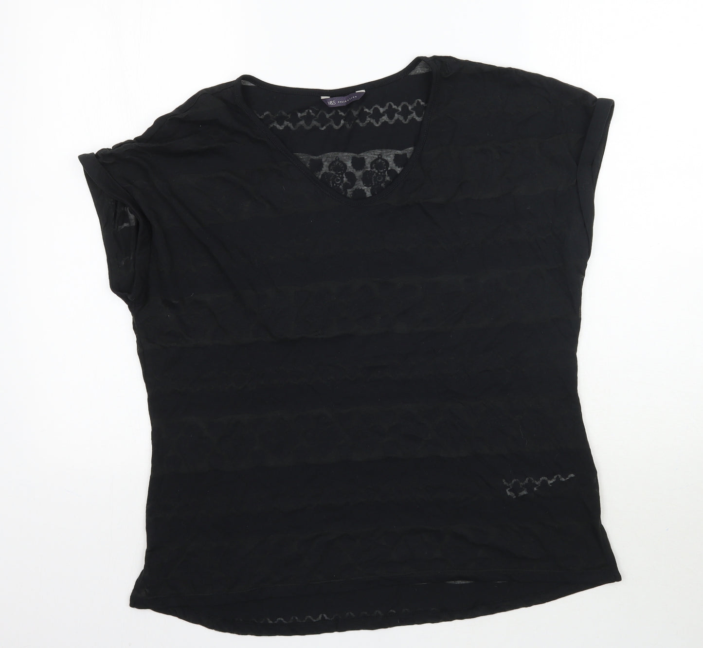 Marks and Spencer Womens Black   Basic T-Shirt Size 16