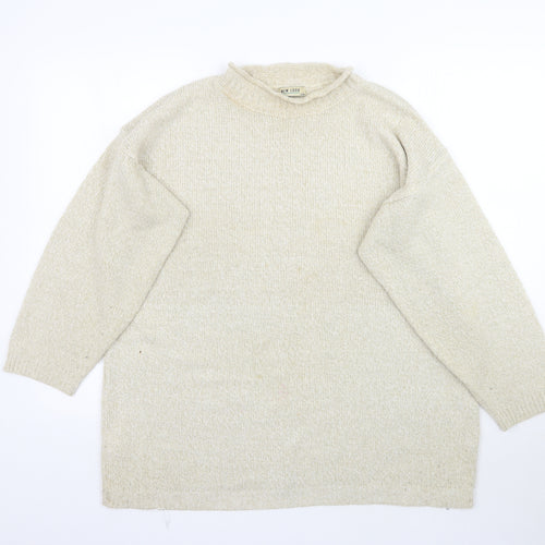 New Look Womens Beige  Knit Pullover Jumper Size S