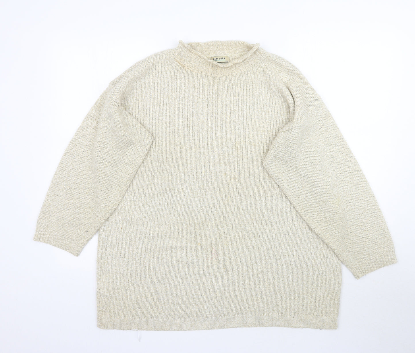 New Look Womens Beige  Knit Pullover Jumper Size S