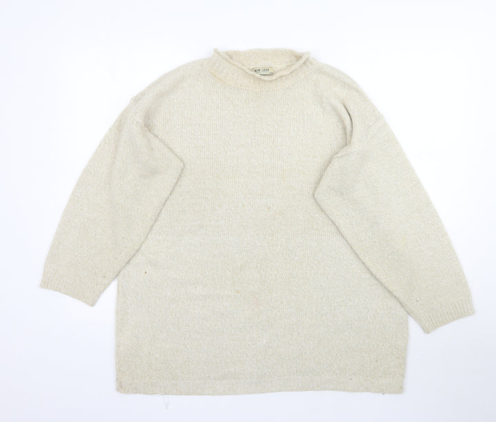 New Look Womens Beige  Knit Pullover Jumper Size S