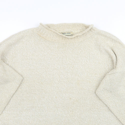 New Look Womens Beige  Knit Pullover Jumper Size S