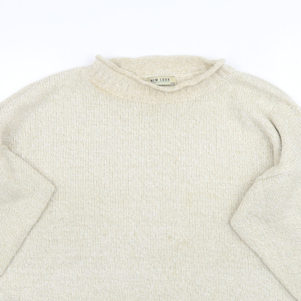 New Look Womens Beige  Knit Pullover Jumper Size S