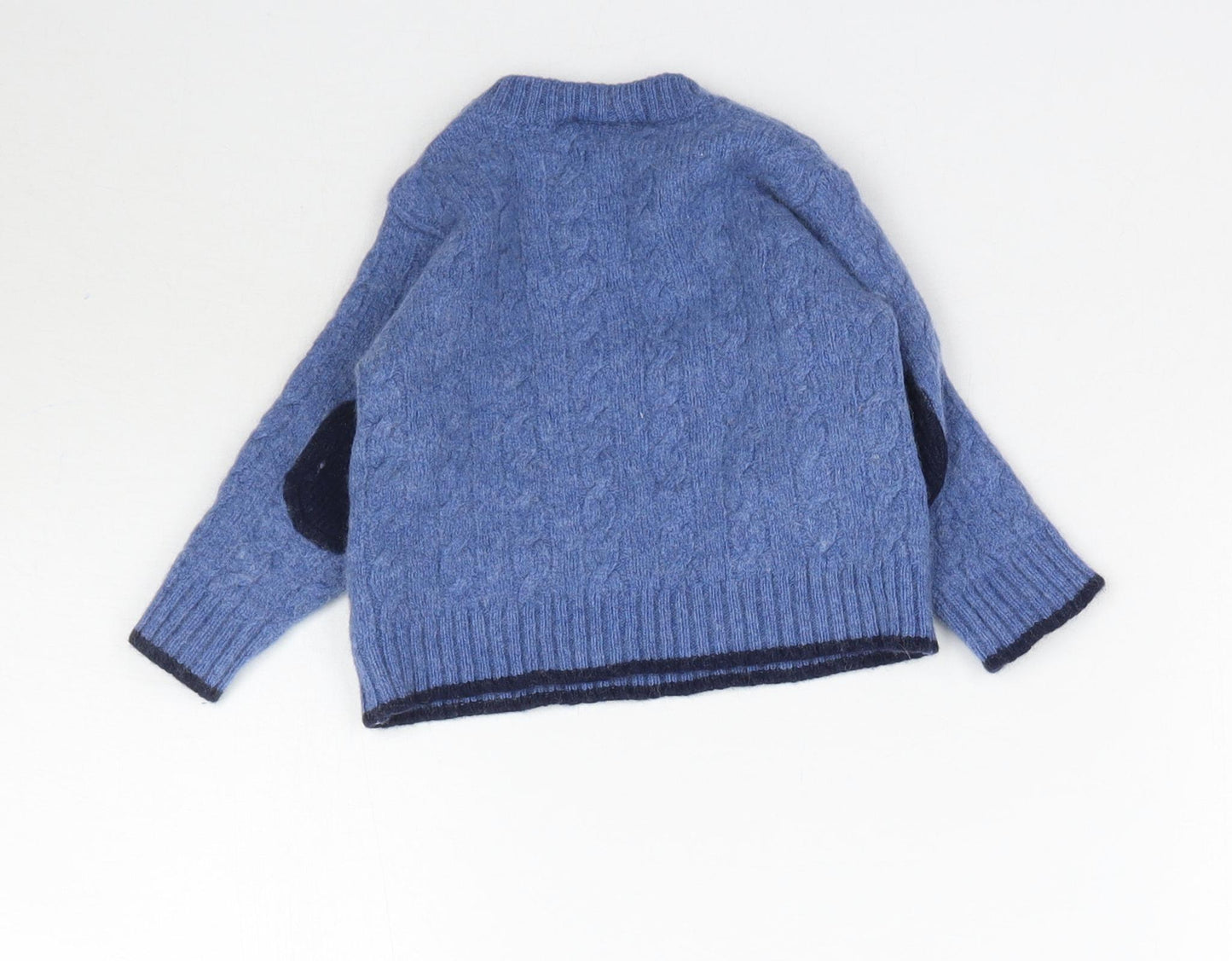 JoJo Maman Bébé Baby Blue  Knit Pullover Jumper Size 12-18 Months