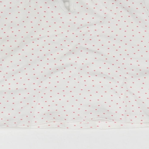 George Baby White Polka Dot  Basic T-Shirt Size 9-12 Months