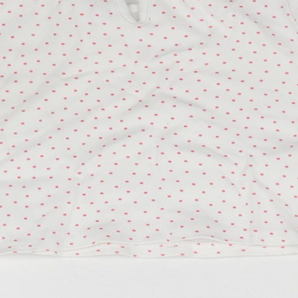 George Baby White Polka Dot  Basic T-Shirt Size 9-12 Months
