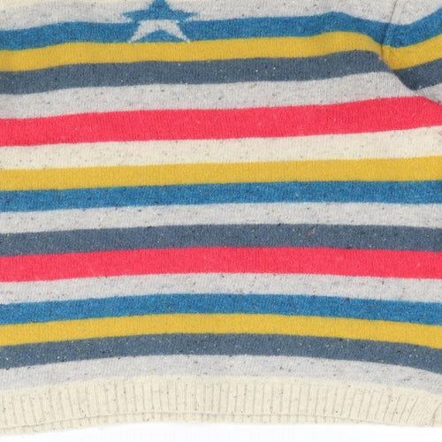 White Stuff Womens Multicoloured Striped Knit Pullover Jumper Size 14  - Star pattern