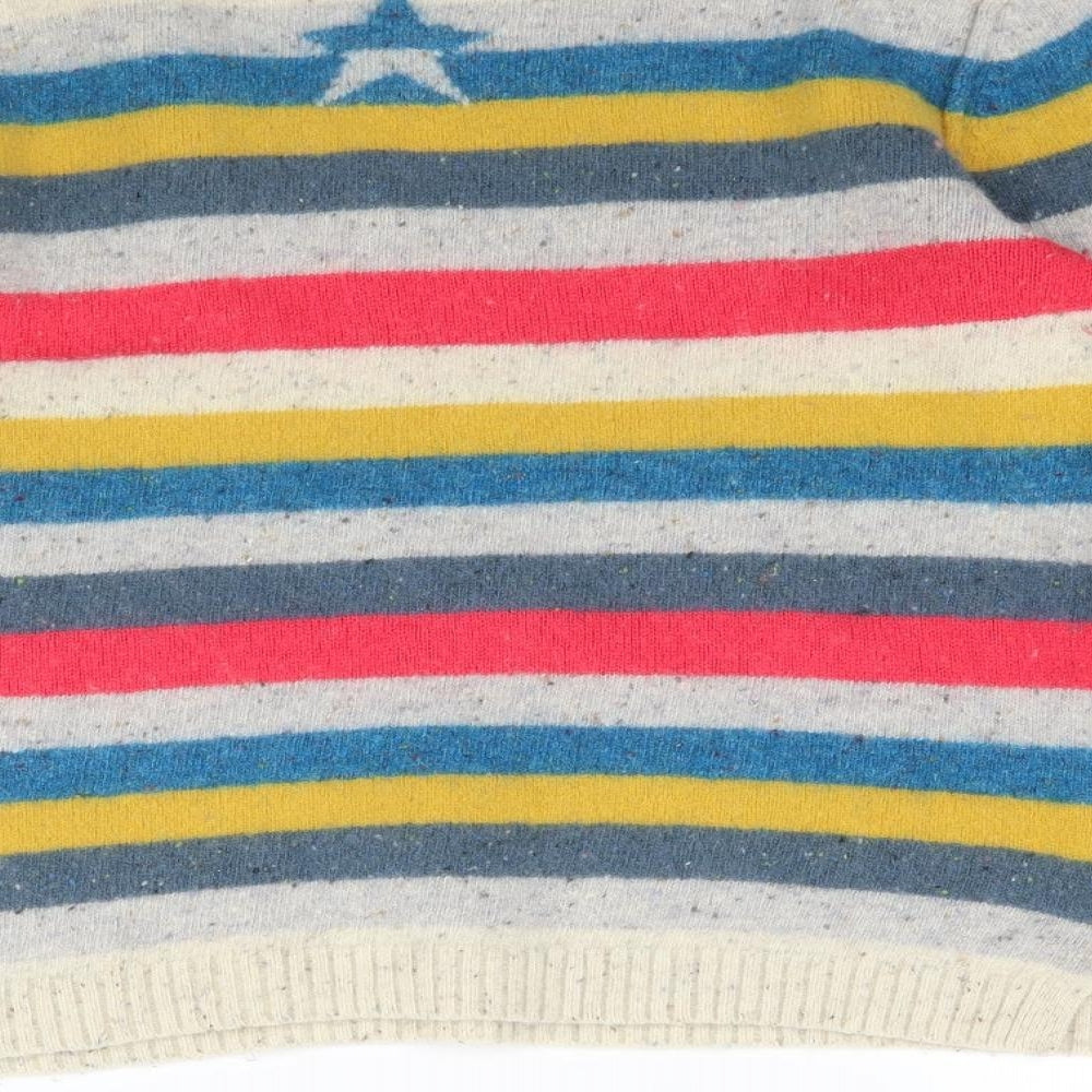 White Stuff Womens Multicoloured Striped Knit Pullover Jumper Size 14  - Star pattern