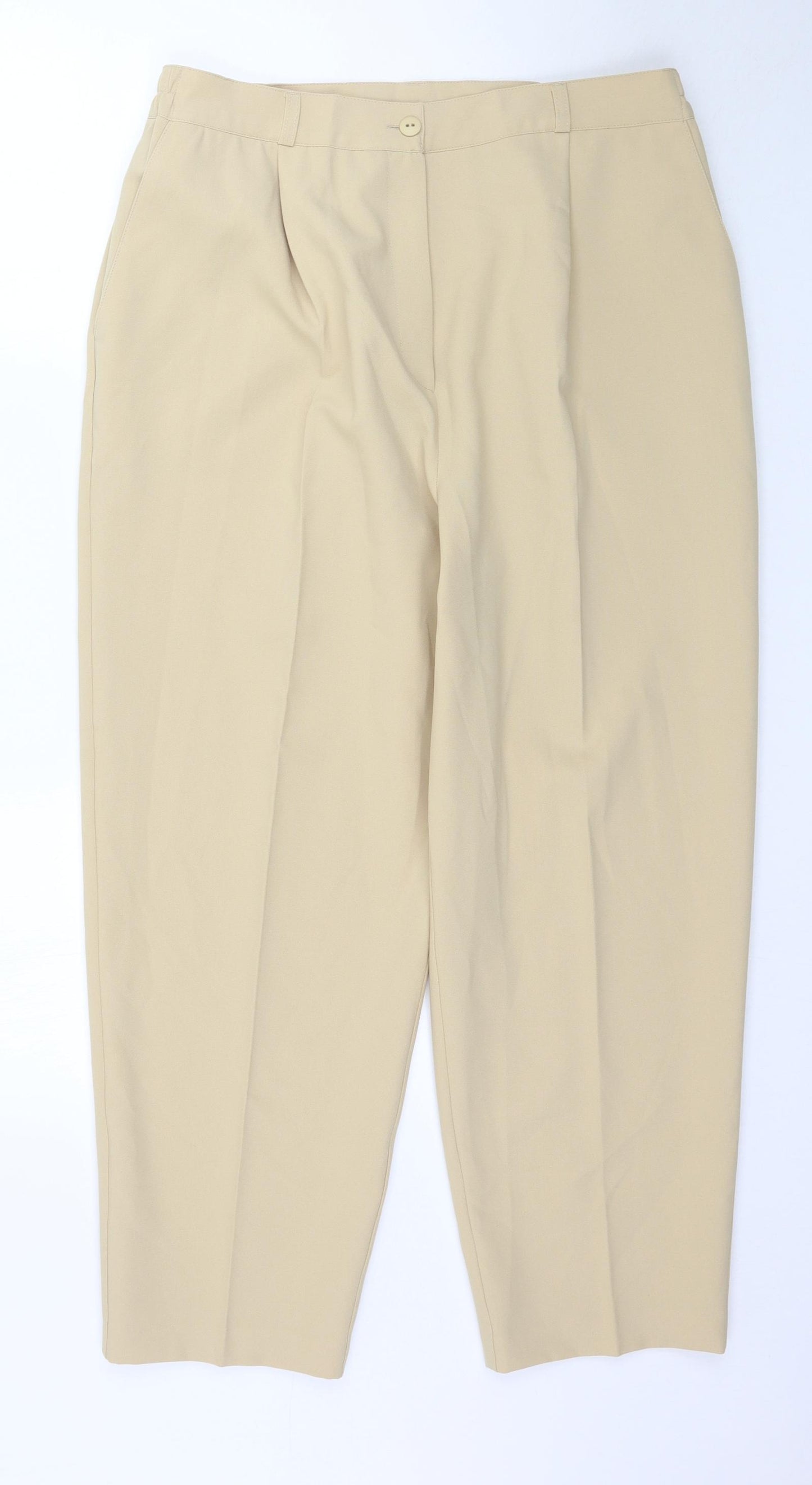 Fashion Extra Womens Beige   Trousers  Size 18 L27 in