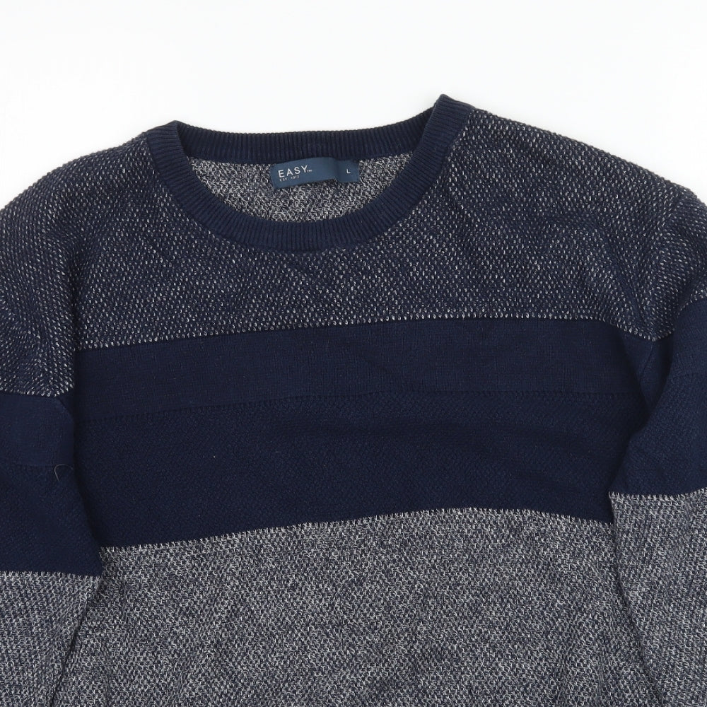 Matalan Mens Blue  Knit Pullover Jumper Size L