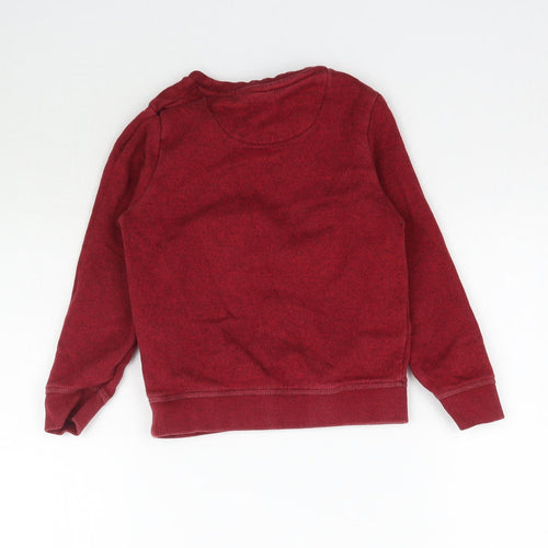 Marks and Spencer Girls Red Batik  Pullover Sweatshirt Size 3-4 Years  - Unisex