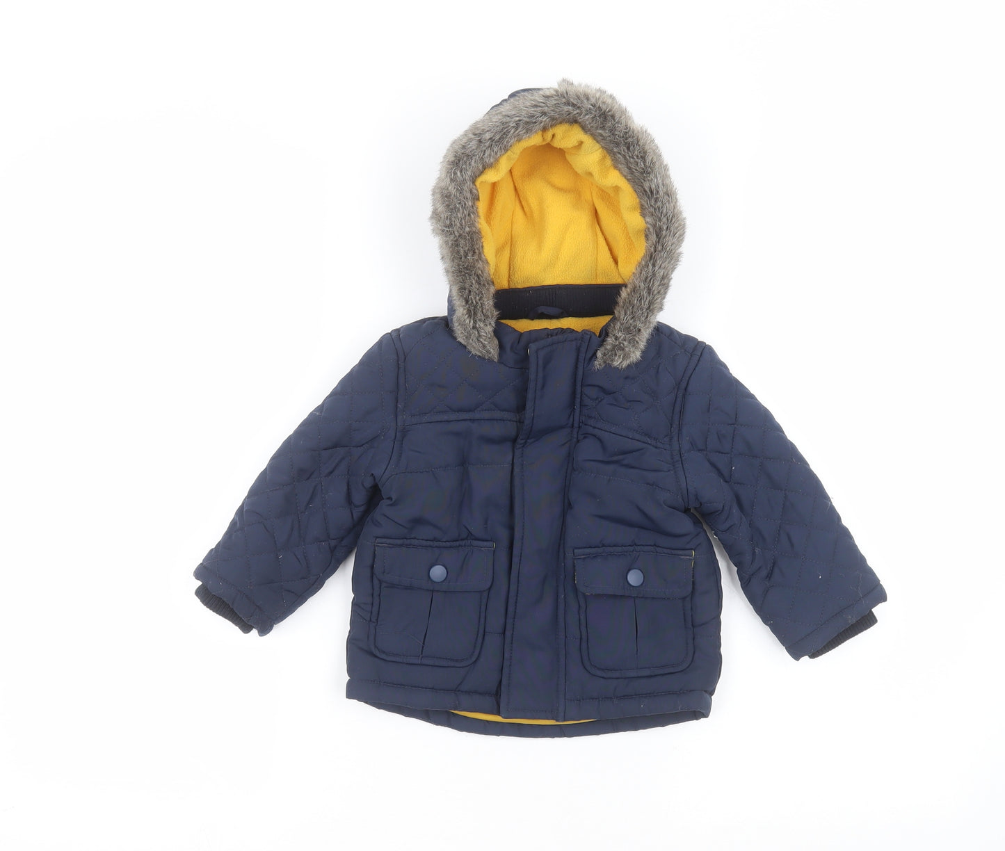 Marks and Spencer Baby Blue   Parka Coat Size 9-12 Months
