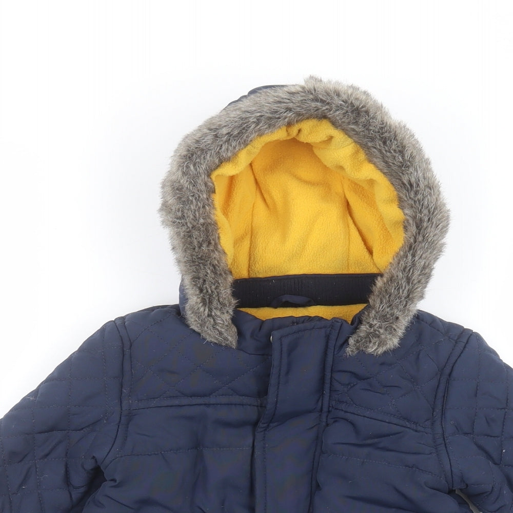 Marks and Spencer Baby Blue   Parka Coat Size 9-12 Months