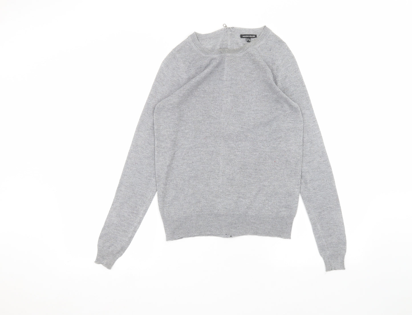 Warehouse Womens Grey   Basic T-Shirt Size 8
