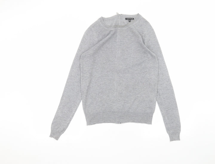 Warehouse Womens Grey   Basic T-Shirt Size 8