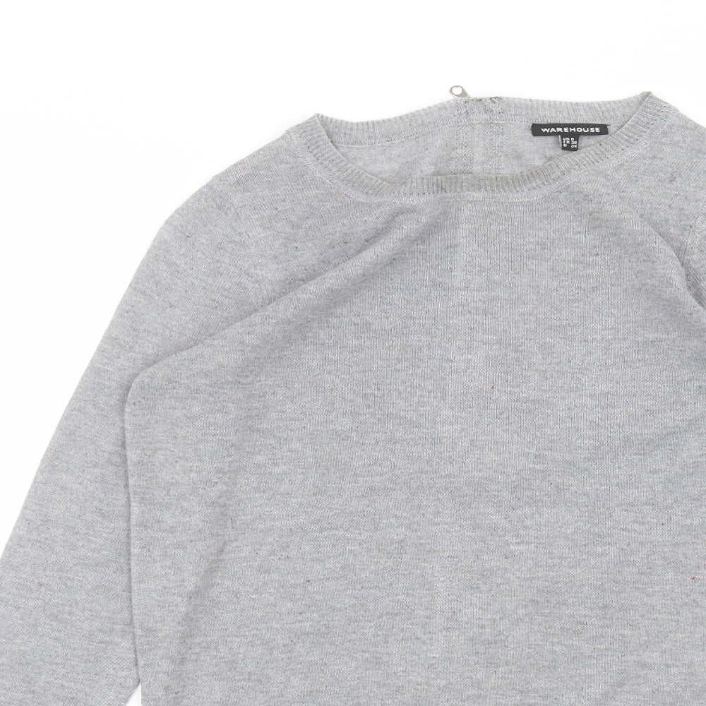 Warehouse Womens Grey   Basic T-Shirt Size 8