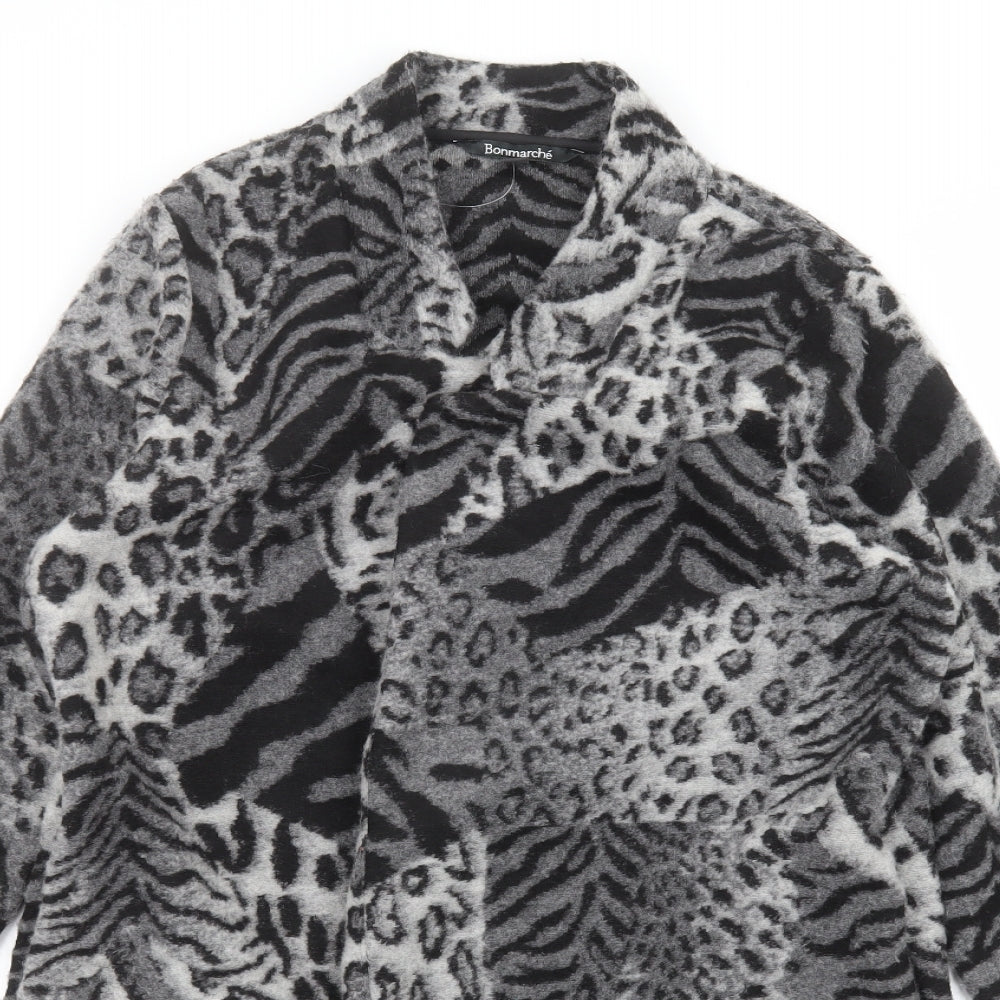 Bonmarché Womens Grey Animal Print  Jacket  Size 12
