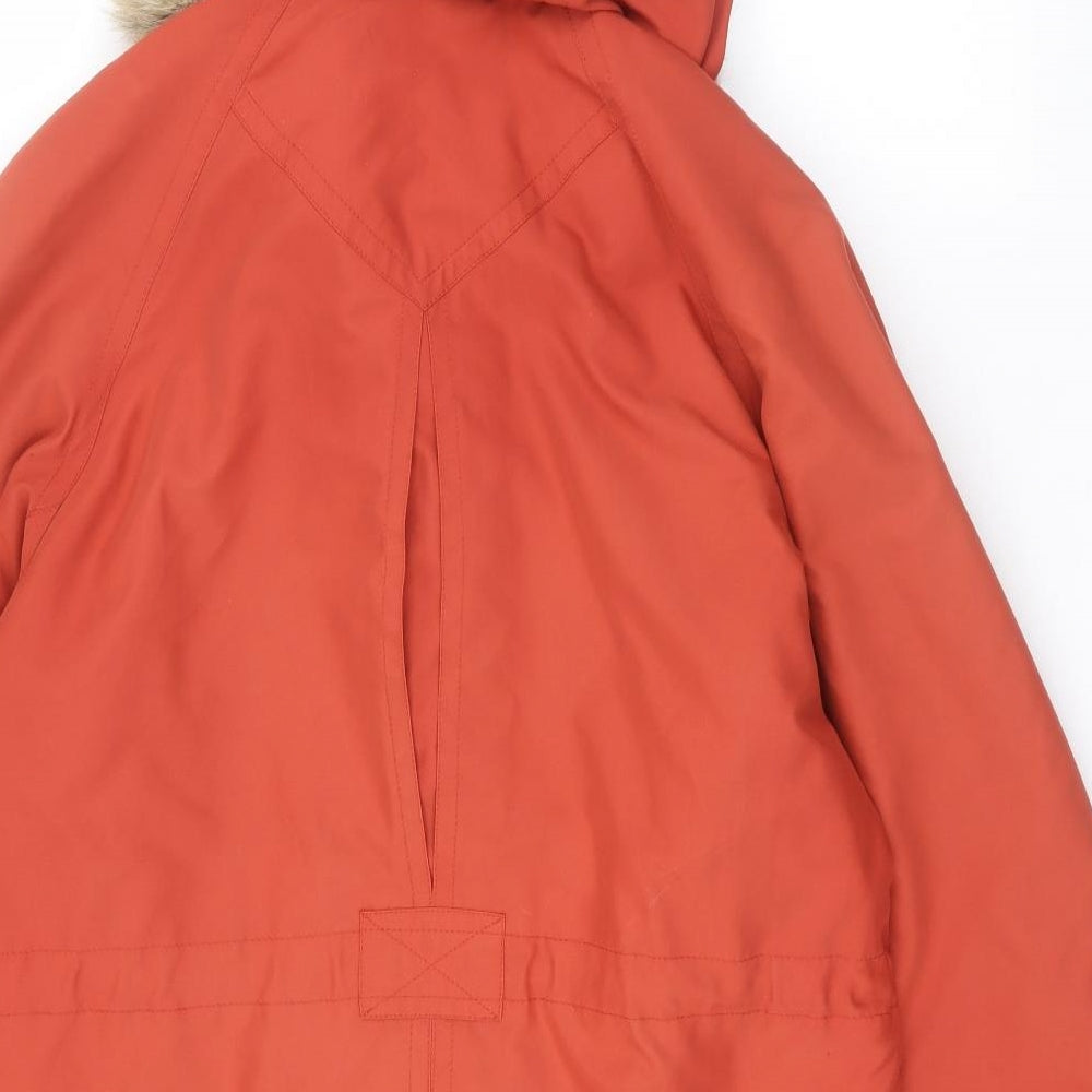 Marks and Spencer Womens Orange   Parka Coat Size 10